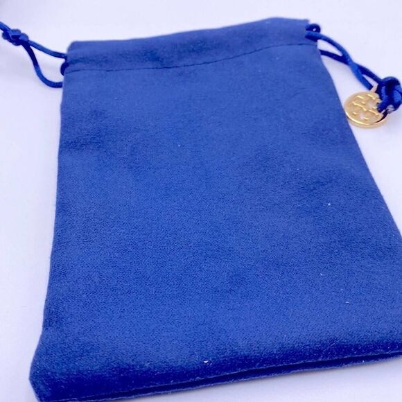 NWOT Tory Burch Gold Green Enamel Square, Blue Lapis Heart 18 in. Neckla… - Picture 5 of 5